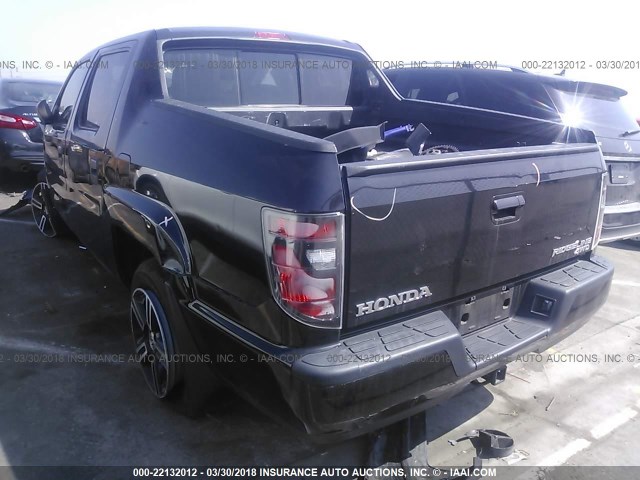 5FPYK1F78DB012161 - 2013 HONDA RIDGELINE SPORT BLACK photo 3