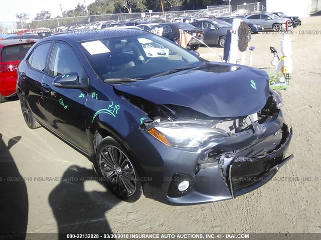 5YFBURHE4GP466693 - 2016 TOYOTA COROLLA L/LE/LE PLS/PRM/S/S PLS GRAY photo 1