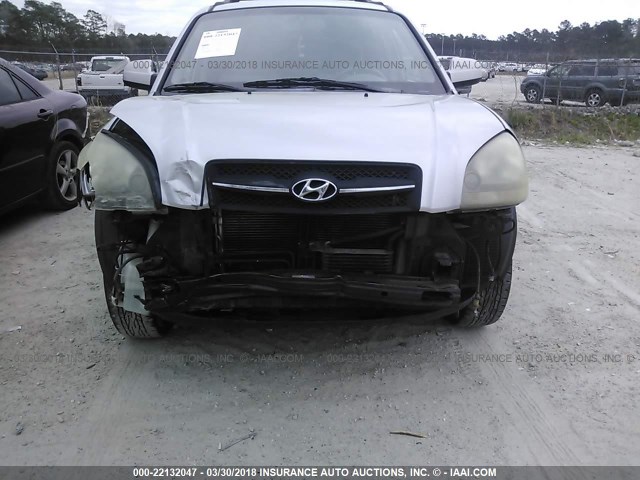 KM8JN12D35U207036 - 2005 HYUNDAI TUCSON GLS/LX SILVER photo 6