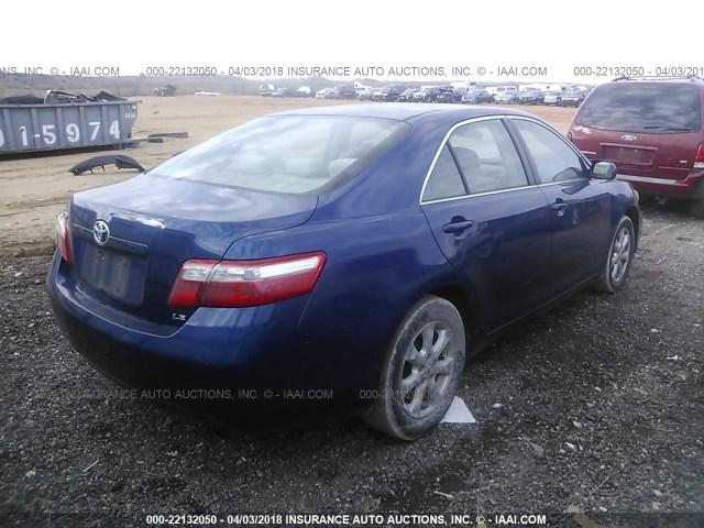 4T4BE46K88R026717 - 2008 TOYOTA CAMRY CE/LE/XLE/SE BLUE photo 4