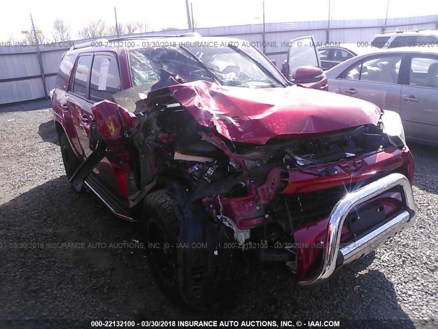 JTEBU5JR7G5345736 - 2016 TOYOTA 4RUNNER SR5 PREM/LTDL/TRAIL/TRD RED photo 1