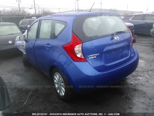 3N1CE2CP7FL413986 - 2015 NISSAN VERSA NOTE S/S PLUS/SV/SL/SR BLUE photo 3