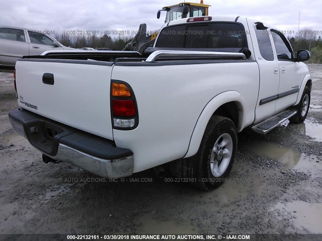 5TBRN34124S445462 - 2004 TOYOTA TUNDRA ACCESS CAB SR5 WHITE photo 4