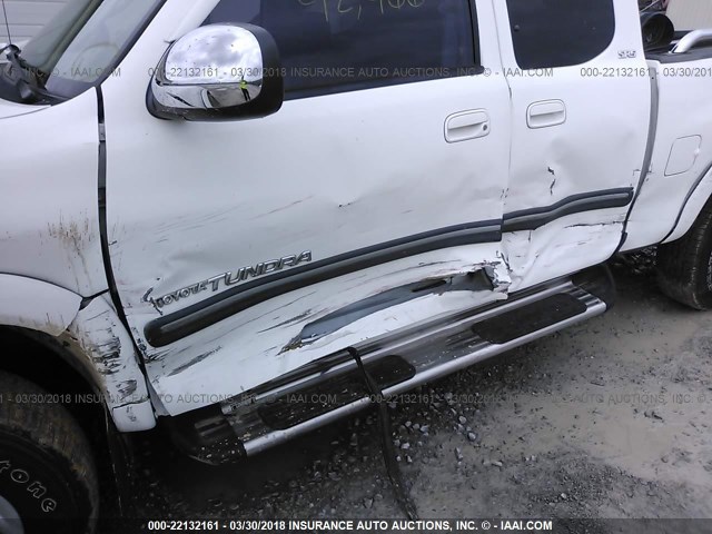 5TBRN34124S445462 - 2004 TOYOTA TUNDRA ACCESS CAB SR5 WHITE photo 6