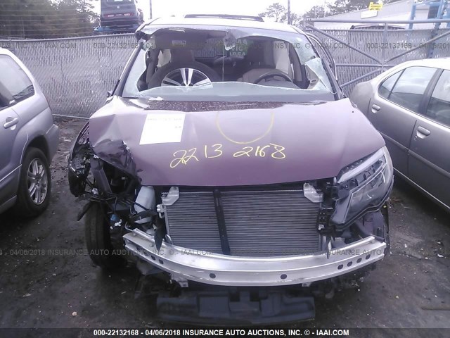 5FNYF6H52GB099405 - 2016 HONDA PILOT EXL მუქწითელი ფოტო 6