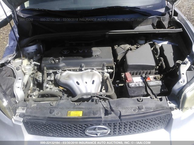 JTLKE50E481015582 - 2008 TOYOTA SCION XB ვერცხლისფერი ფოტო 10