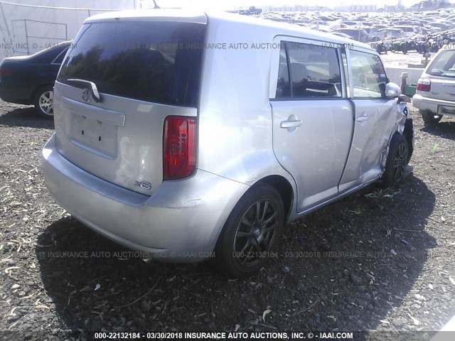 JTLKE50E481015582 - 2008 TOYOTA SCION XB ვერცხლისფერი ფოტო 4