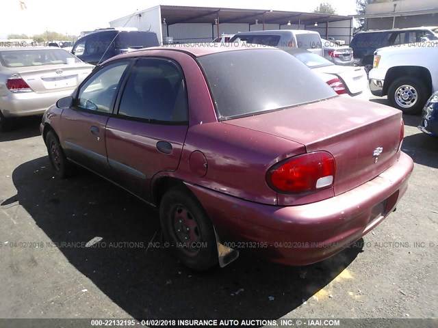 2C1MR5229Y6701008 - 2000 CHEVROLET METRO LSI RED photo 3