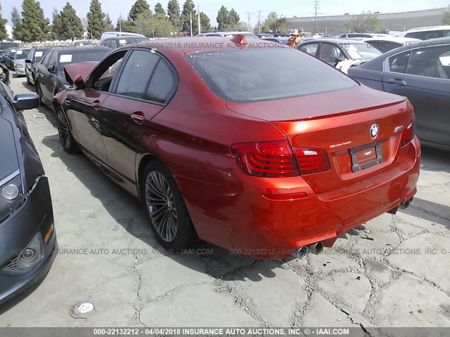 WBSFV9C59GG343195 - 2016 BMW M5 ORANGE photo 3