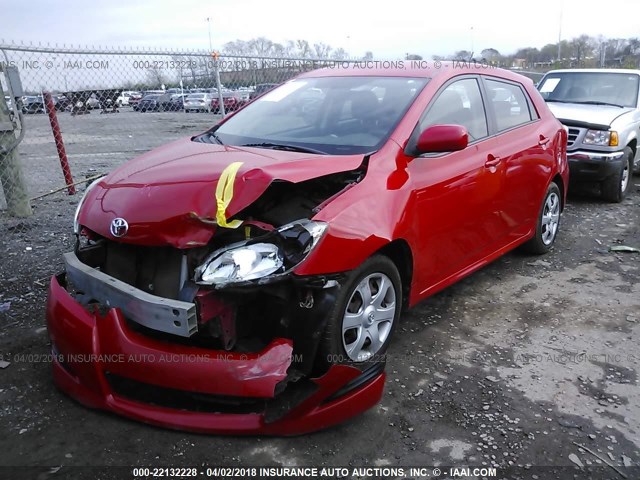 2T1KU40E29C045685 - 2009 TOYOTA COROLLA MATRIX  RED photo 2