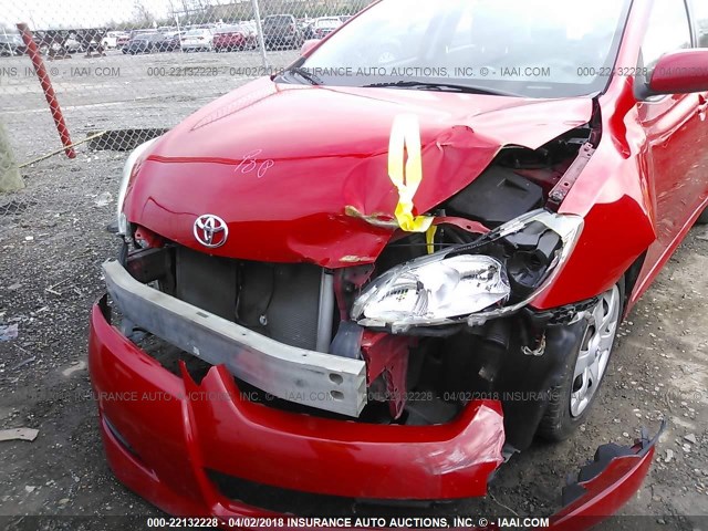 2T1KU40E29C045685 - 2009 TOYOTA COROLLA MATRIX  RED photo 6