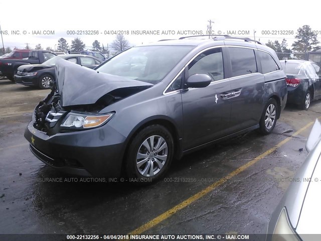 5FNRL5H66EB012747 - 2014 HONDA ODYSSEY EXL ნაცრისფერი ფოტო 2