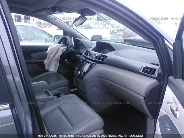 5FNRL5H66EB012747 - 2014 HONDA ODYSSEY EXL ნაცრისფერი ფოტო 5