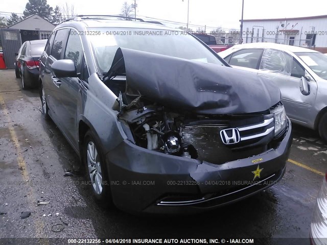 5FNRL5H66EB012747 - 2014 HONDA ODYSSEY EXL GRAY photo 6