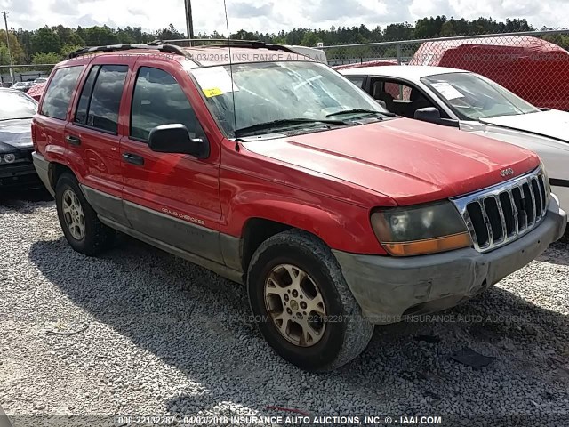 1J4G248S6YC113963 - 2000 JEEP GRAND CHEROKEE LAREDO RED photo 1