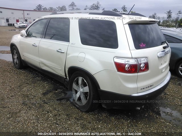 1GKLRMED0AJ104283 - 2010 GMC ACADIA SLT-1 WHITE photo 3