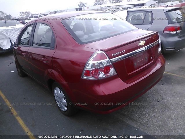 KL1TD5DE6AB080681 - 2010 CHEVROLET AVEO LS/LT RED photo 3