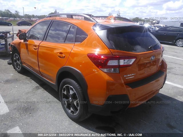 JF2GTABC3JH208073 - 2018 SUBARU CROSSTREK PREMIUM ORANGE photo 3