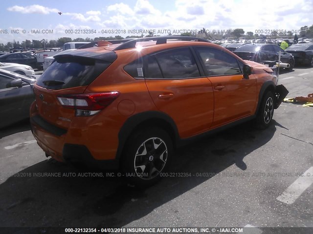 JF2GTABC3JH208073 - 2018 SUBARU CROSSTREK PREMIUM ORANGE photo 4