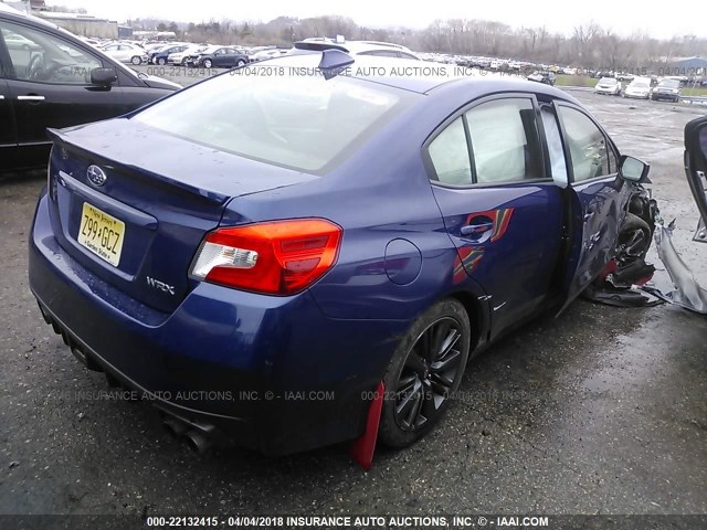 JF1VA1B62G9818609 - 2016 SUBARU WRX BLUE photo 4