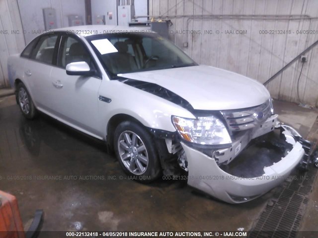 1FAHP24W08G105350 - 2008 FORD TAURUS SEL WHITE photo 1