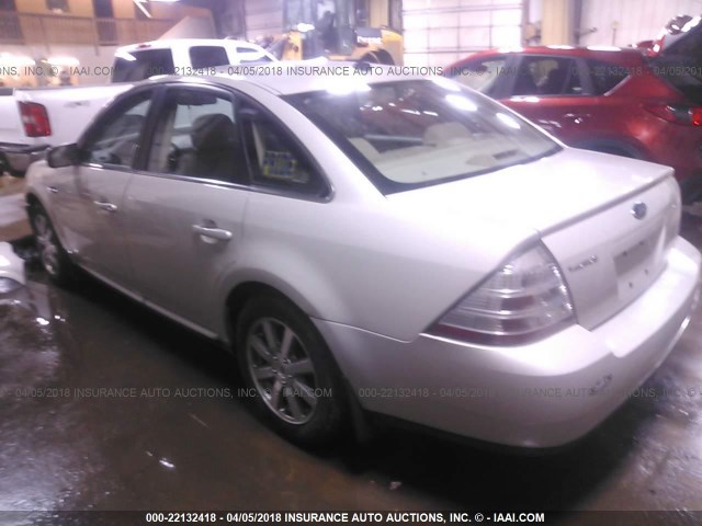 1FAHP24W08G105350 - 2008 FORD TAURUS SEL WHITE photo 3