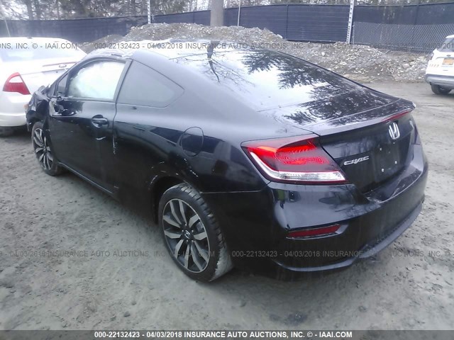 2HGFG3B0XEH517461 - 2014 HONDA CIVIC EXL BLACK photo 3