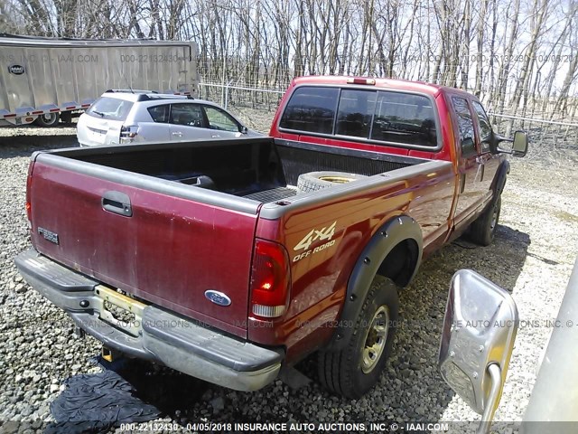 1FTSW31F82EB68499 - 2002 FORD F350 SRW SUPER DUTY RED photo 4