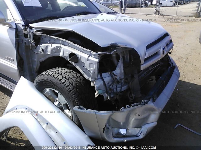 JTEBT17R330001394 - 2003 TOYOTA 4RUNNER LIMITED SILVER photo 6