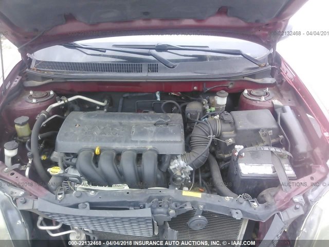 5Y2SL628X3Z455878 - 2003 PONTIAC VIBE RED photo 10