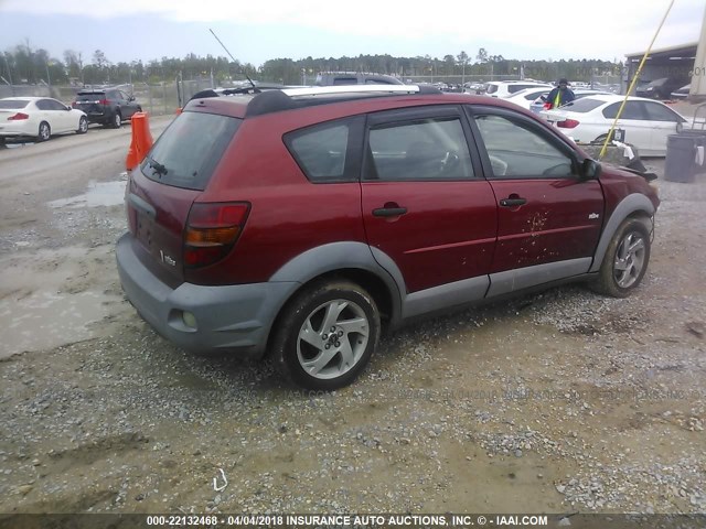 5Y2SL628X3Z455878 - 2003 PONTIAC VIBE RED photo 4