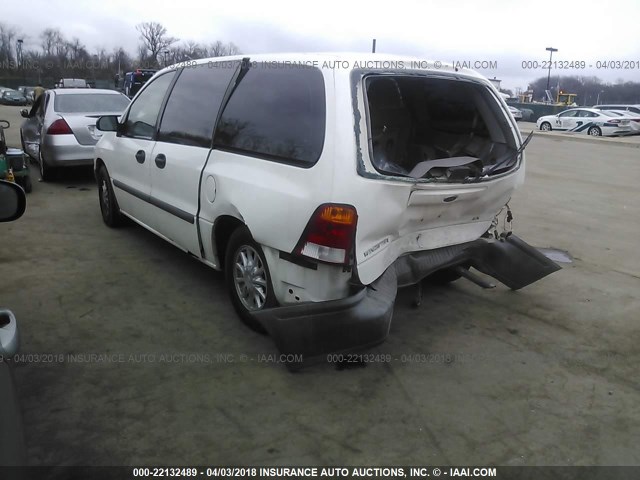 2FMZA51431BB96059 - 2001 FORD WINDSTAR LX WHITE photo 3