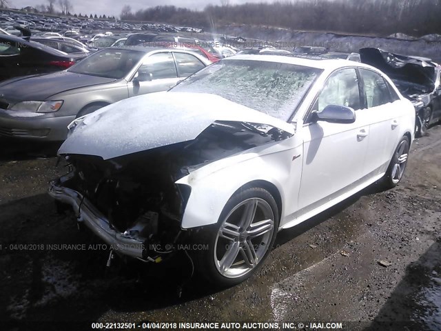 WAUBGAFL2EA124720 - 2014 AUDI S4 PREMIUM PLUS WHITE photo 2