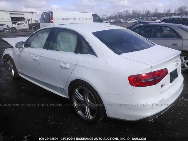 WAUBGAFL2EA124720 - 2014 AUDI S4 PREMIUM PLUS WHITE photo 3