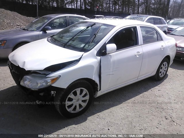 2T1BU4EE0AC271883 - 2010 TOYOTA COROLLA S/LE/XLE WHITE photo 2