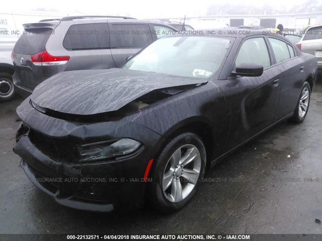 2C3CDXHG2GH166431 - 2016 DODGE CHARGER SXT BLACK photo 2