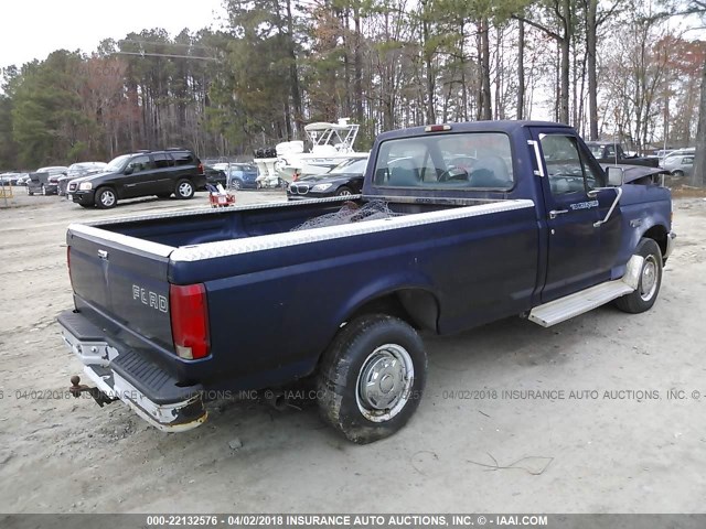 1FTEF25H2SNB64726 - 1995 FORD F250 BLUE photo 4