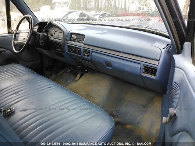 1FTEF25H2SNB64726 - 1995 FORD F250 BLUE photo 5