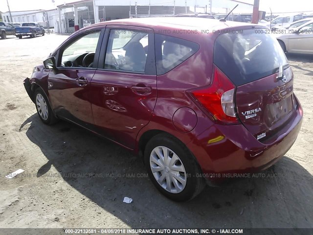 3N1CE2CP3FL409000 - 2015 NISSAN VERSA NOTE S/S PLUS/SV/SL/SR RED photo 3