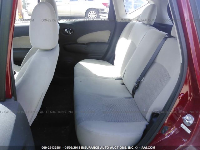 3N1CE2CP3FL409000 - 2015 NISSAN VERSA NOTE S/S PLUS/SV/SL/SR RED photo 8