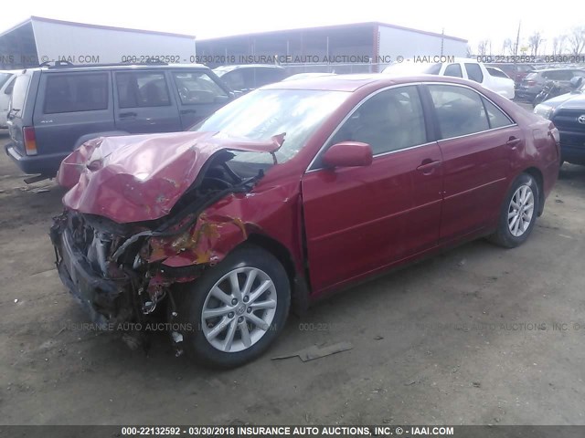 4T4BF3EK5AR011316 - 2010 TOYOTA CAMRY SE/LE/XLE RED photo 2