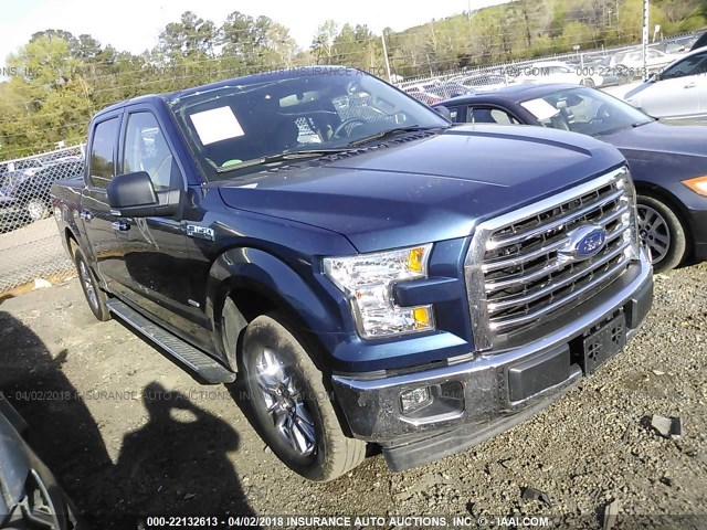 1FTEW1CP7HFA31001 - 2017 FORD F150 SUPERCREW BLUE photo 1