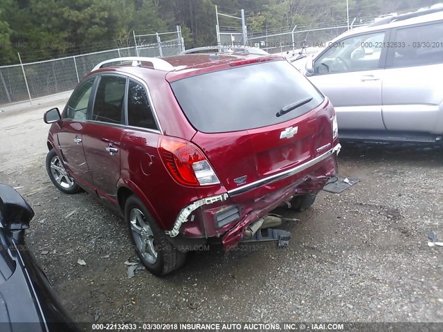 3GNAL3EK5ES537042 - 2014 CHEVROLET CAPTIVA LT RED photo 3