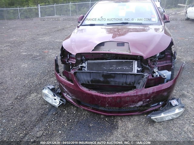 1G4GE5EDXBF277520 - 2011 BUICK LACROSSE CXS MAROON photo 6