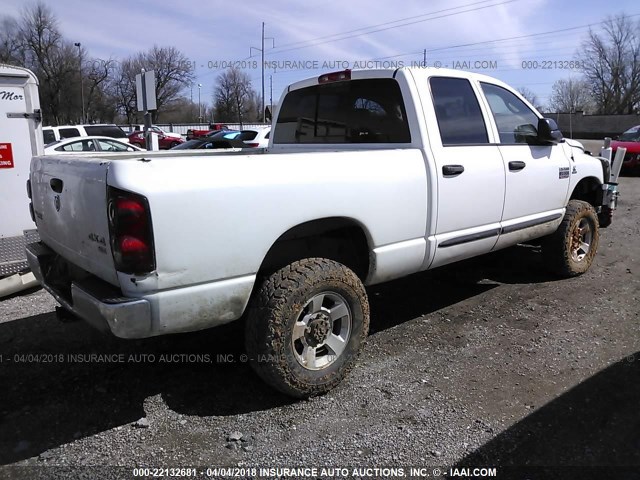 1D7KS28C47J559574 - 2007 DODGE RAM 2500 ST/SLT WHITE photo 4