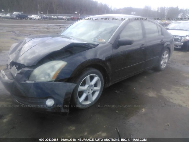 1N4BA41E74C887016 - 2004 NISSAN MAXIMA SE/SL BLACK photo 2