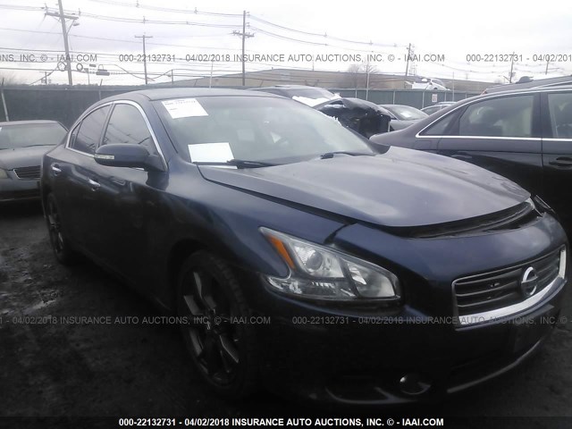 1N4AA5AP6EC497352 - 2014 NISSAN MAXIMA S/SV Dark Blue photo 1