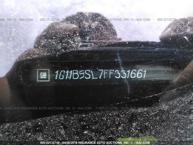 1G11B5SL7FF331661 - 2015 CHEVROLET MALIBU LS 灰色 照片 9