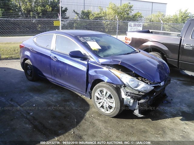 5NPDH4AE6BH020657 - 2011 HYUNDAI ELANTRA GLS/LIMITED BLUE photo 1