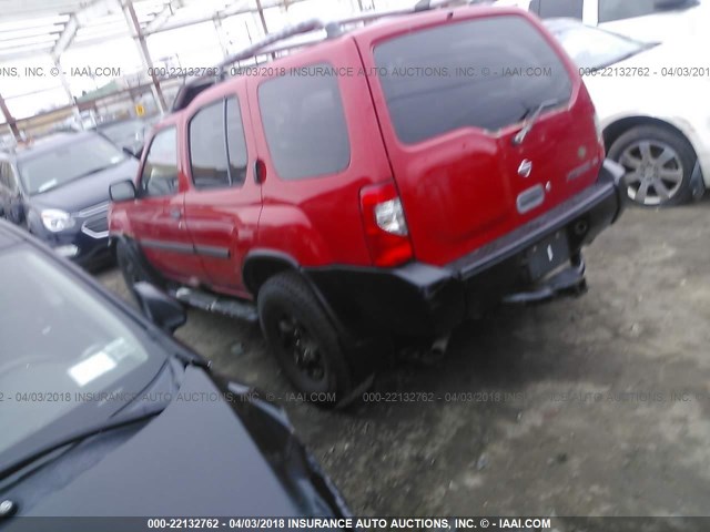 5N1ED28Y0YC530099 - 2000 NISSAN XTERRA XE/SE RED photo 3